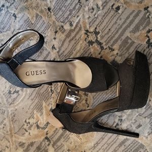 Guess Denim Cuff Heel